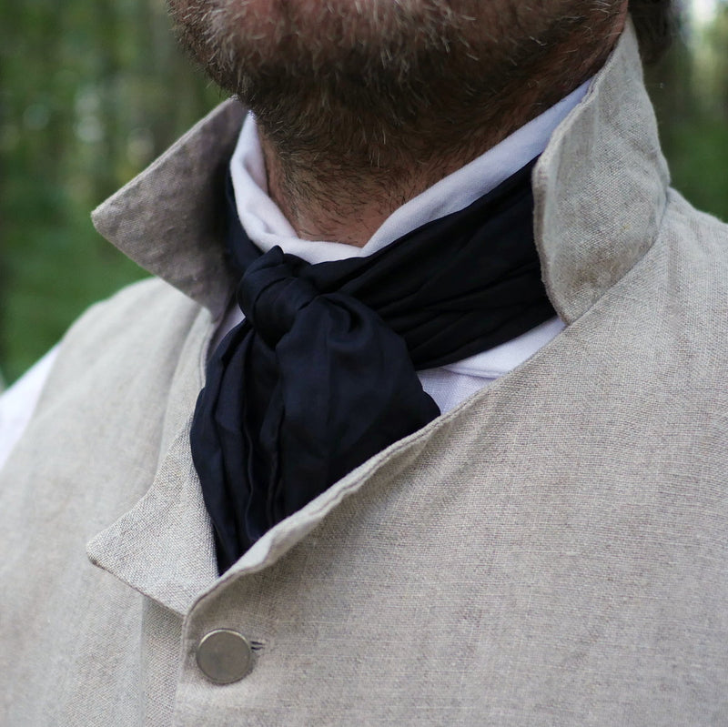 Men's Silk Cravat Black  SC-369