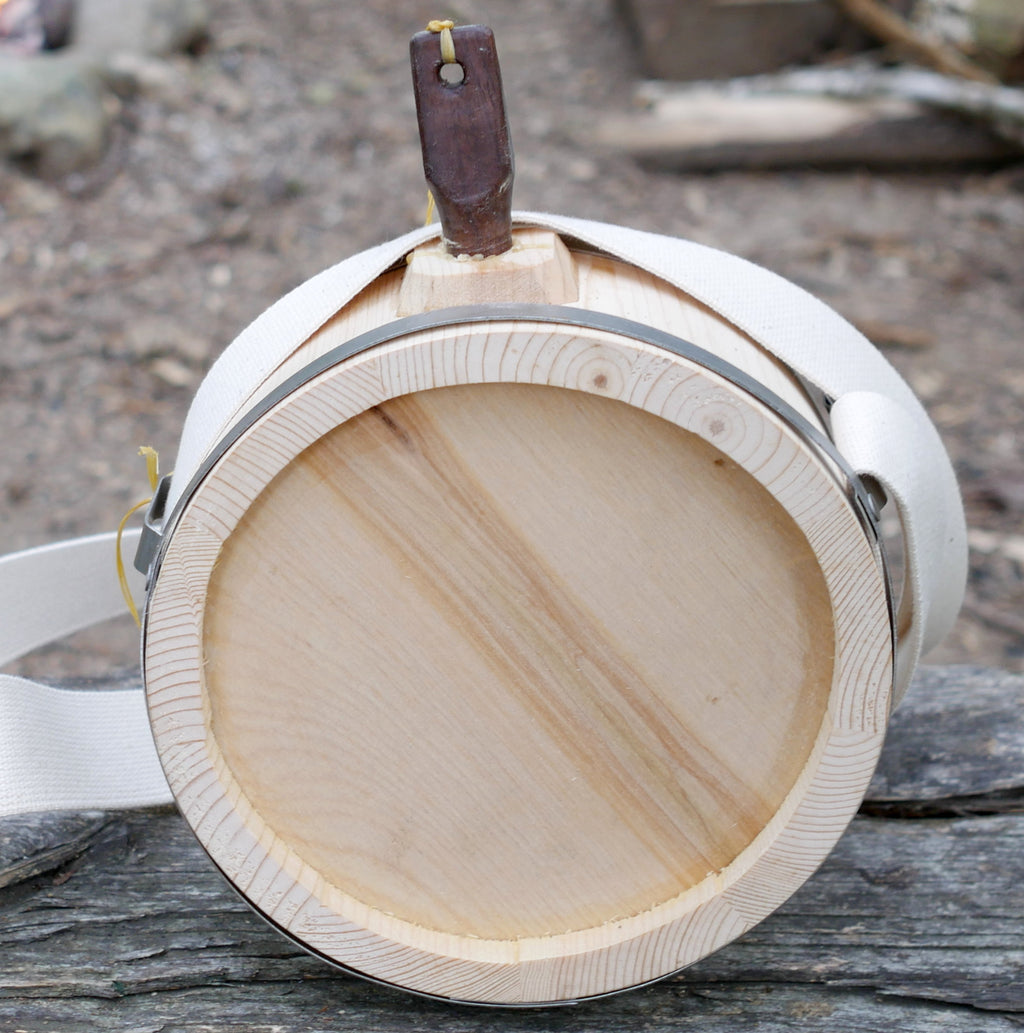 Metal Banded Wooden Canteen   WC-769