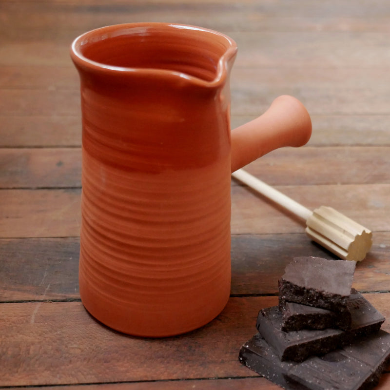 Redware Chocolate Pot