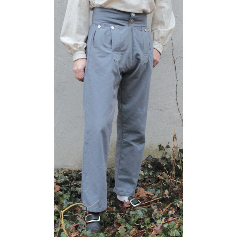 Fall Front Trousers in Cotton Canvas
