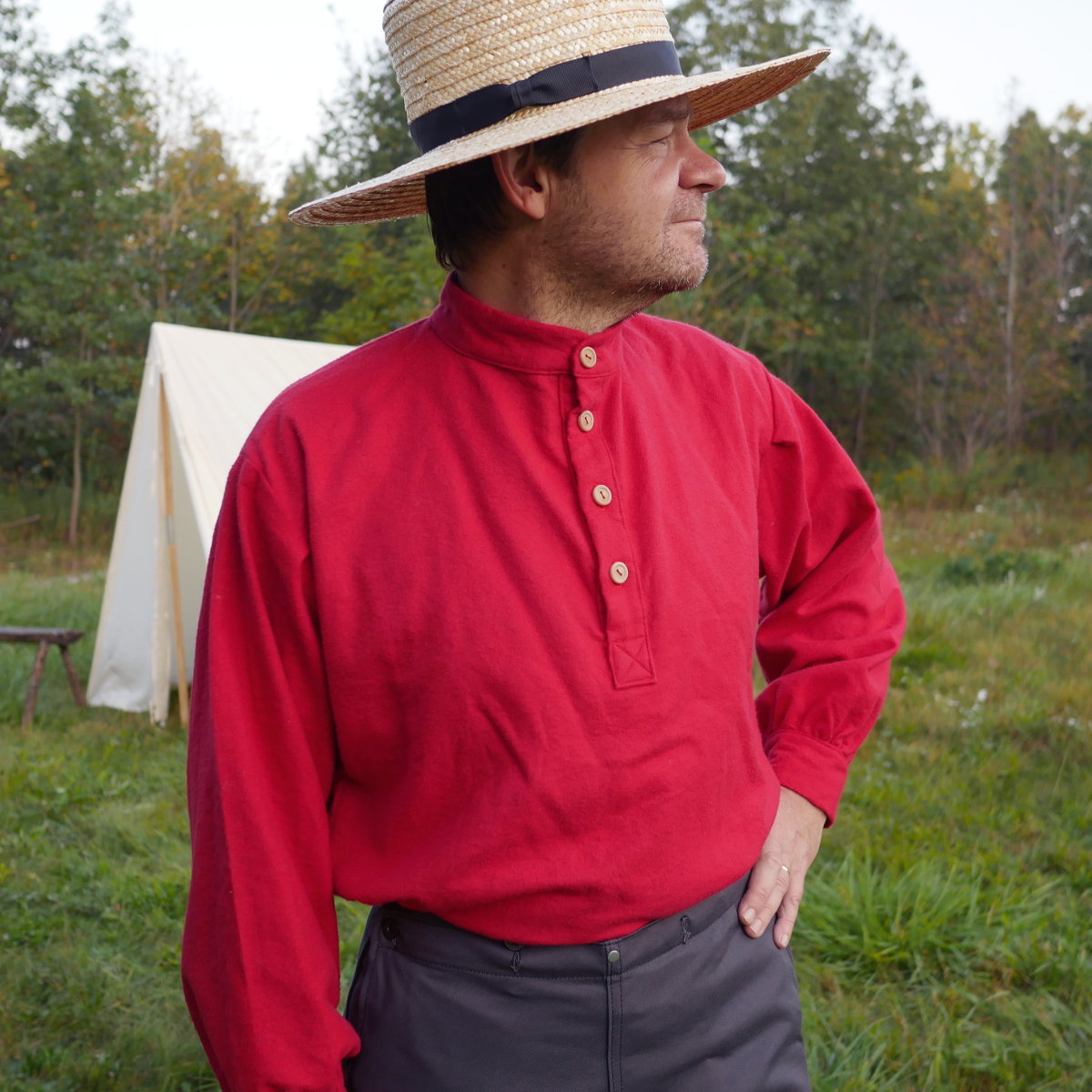 red flannel dress shirt Vermont Flannel
