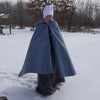 Ladies Blue Wool Cloak