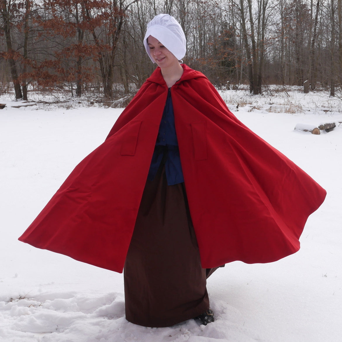 red cloak dress MISS ELLIETTE 70s Red Gown w/ Sheer Cape Sleeve Garment Modern + Vintage
