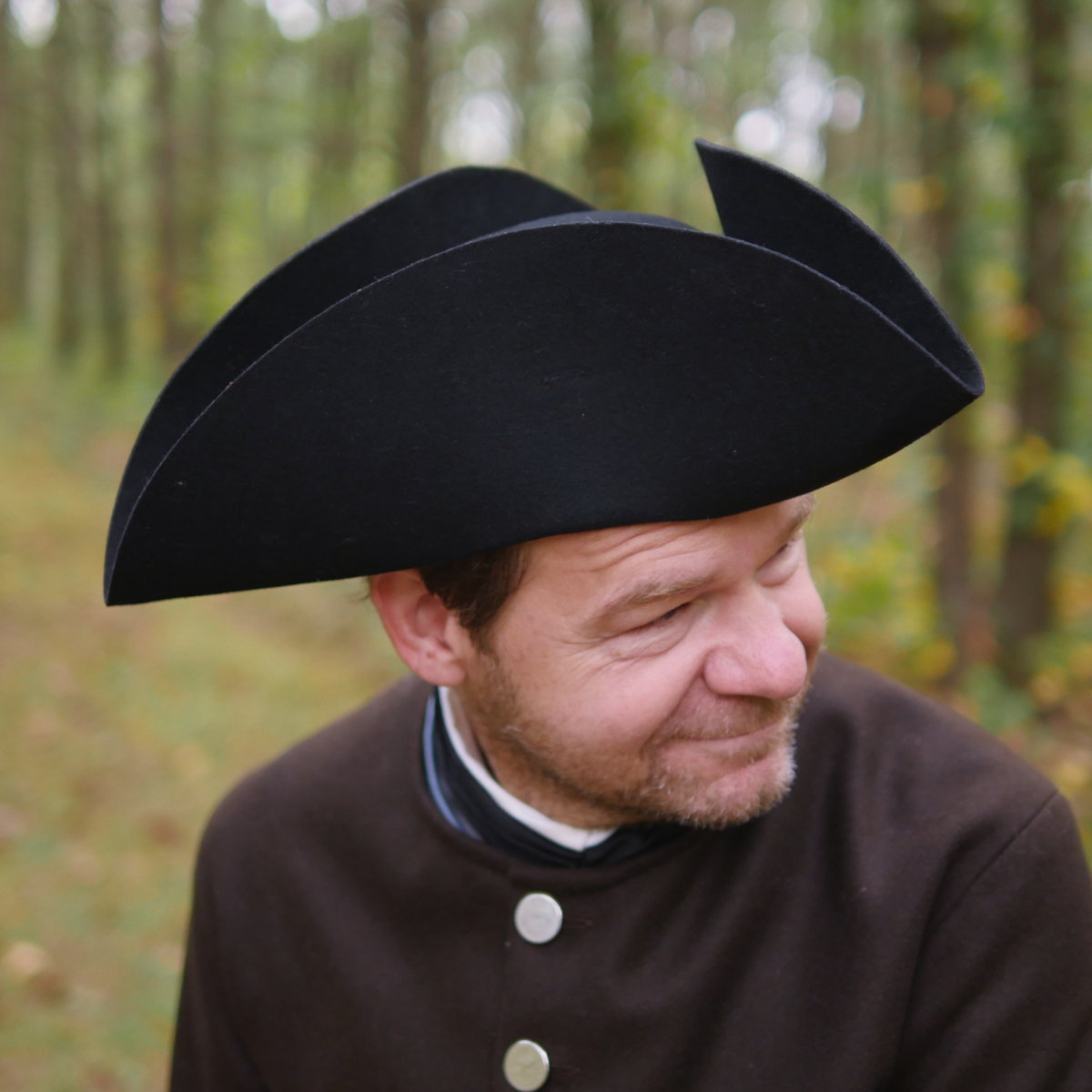 Black Standard Wool Felt Civilian Tricorn – Townsends