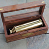 Brass Telescope in a Wooden Box