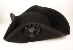 Standard Wool Felt Tricorn Black