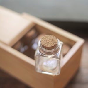 Large Wooden Box with Bottles