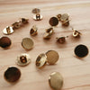 Gold-Plated Flat 5/8 Buttons