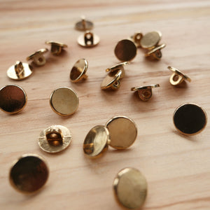 Gold-Plated Flat 5/8 Button