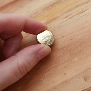 Gold-Plated Flat 5/8 Button