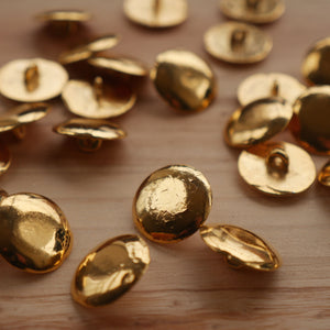 Gold-Plated 1" Flawed Domed Buttons