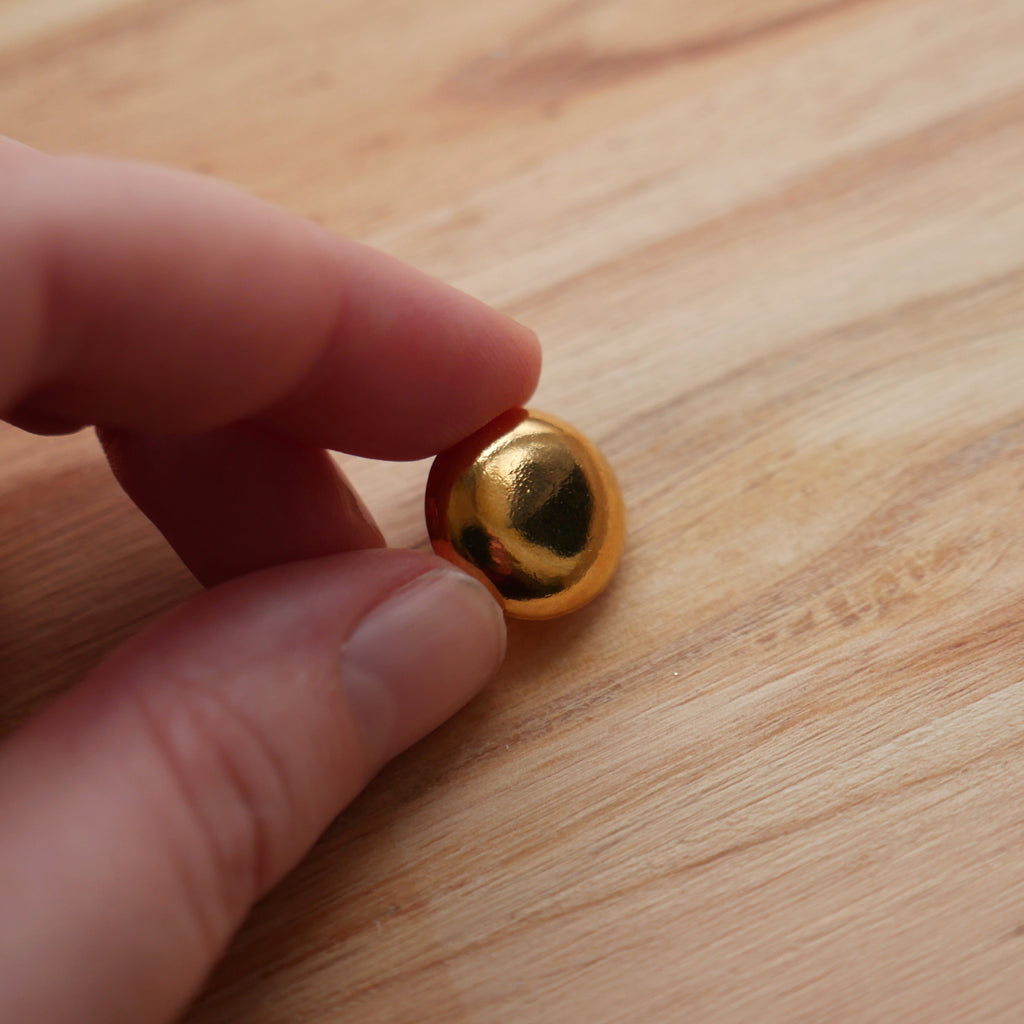 Gold-Plated Regular 1/2" Domed Buttons