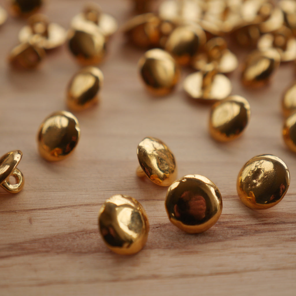 Gold-Plated 1/2" Flawed Domed Buttons